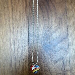 Colorful Heart Pendant Necklace